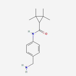 molecular formula C15H22N2O B8354770 4-[(2,2,3,3-Tetramethyl-cyclopropanecarbonyl)-amino]-benzylamine 