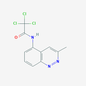 molecular formula C11H8Cl3N3O B8354771 2,2,2-trichloro-N-(3-methylcinnolin-5-yl)acetamide 