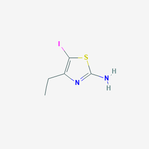 molecular formula C5H7IN2S B8354780 4-Ethyl-5-iodo-thiazol-2-ylamine 