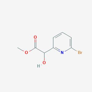 molecular formula C8H8BrNO3 B8354782 Methyl 2-(6-bromopyridin-2-yl)-2-hydroxyacetate 