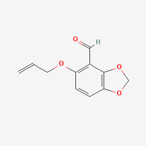 molecular formula C11H10O4 B8354806 5-(Allyloxy)-1,3-benzodioxole-4-carbaldehyde 