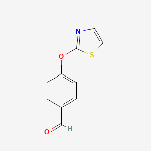 molecular formula C10H7NO2S B8354825 4-(Thiazol-2-yloxy)benzaldehyde 