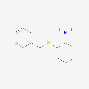 molecular formula C13H19NS B8354833 2-Amino-1-benzylthio-cyclohexane 
