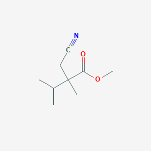 molecular formula C9H15NO2 B8354848 Methyl 2-(cyanomethyl)-2,3-dimethylbutanoate 