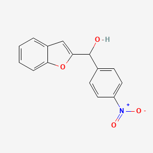 molecular formula C15H11NO4 B8354881 alpha-(4-Nitrophenyl)-2-benzofuranmethanol CAS No. 3611-66-3
