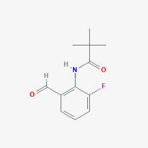 molecular formula C12H14FNO2 B8354902 N-(2-Fluoro-6-formylphenyl)pivalamide 