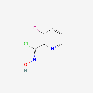 molecular formula C6H4ClFN2O B8354921 3-fluoro-N-hydroxypicolinimidoyl chloride 