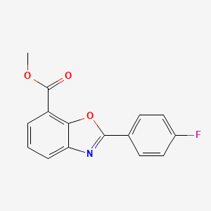 molecular formula C15H10FNO3 B8354962 Methyl 2-(4-fluorophenyl)benzoxazole-7-carboxylate 