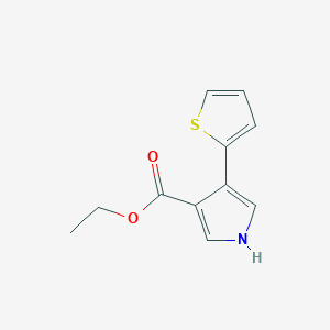 molecular formula C11H11NO2S B8355004 ethyl 4-(2-thienyl)-1H-pyrrole-3-carboxylate 