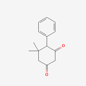 molecular formula C14H16O2 B8355020 5,5-Dimethyl-4-phenylcyclohexane-1,3-dione CAS No. 86396-24-9