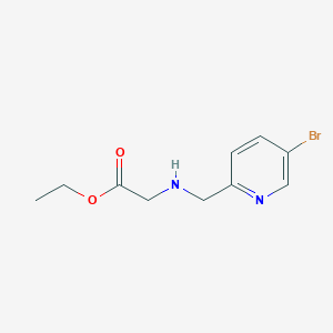 molecular formula C10H13BrN2O2 B8355058 Ethyl 2((5-bromopyridin-2-yl)methylamino)acetate 