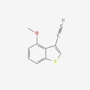 molecular formula C11H8OS B8355068 3-Ethynyl-4-methoxybenzo[b]thiophene 