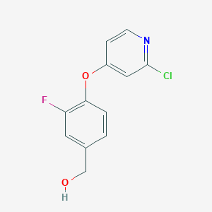 molecular formula C12H9ClFNO2 B8355083 (4-((2-Chloropyridin-4-yl)oxy)-3-fluorophenyl)methanol 