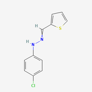 molecular formula C11H9ClN2S B8355101 2-Thiophenecarbaldehyde-p-chlorophenylhydrazone 