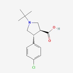 (3S,4R)-1-t-butyl-4-(4-chlorophenyl)pyrrolidine-3-carboxylic acid