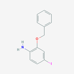 molecular formula C13H12INO B8355135 2-Benzyloxy-4-iodophenylamine 