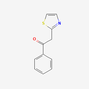 molecular formula C11H9NOS B8355151 1-Phenyl-2-(thiazol-2-yl)ethanone 