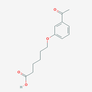 molecular formula C14H18O4 B8355183 6-(3-Acetylphenoxy)hexanoic acid 