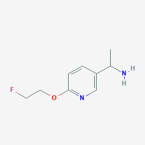 molecular formula C9H13FN2O B8355185 1-[6-(2-Fluoroethoxy)pyridin-3-yl]ethanamine CAS No. 942938-29-6