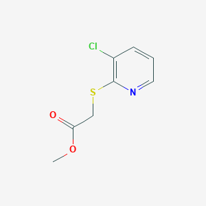 molecular formula C8H8ClNO2S B8355188 (3-Chloro-pyridin-2-ylsulfanyl)-acetic acid methyl ester 