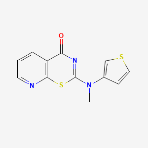 molecular formula C12H9N3OS2 B8355250 2-[N-methyl-N-(3-thienyl)amino)-4H-pyrido[3,2-e]-1,3-thiazin-4-one 