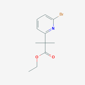 molecular formula C11H14BrNO2 B8355258 Ethyl 2-(6-bromopyridin-2-yl)-2-methylpropionate 