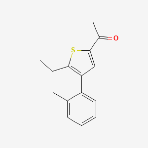 molecular formula C15H16OS B8355279 1-(5-Ethyl-4-o-tolyl-thiophen-2-yl)-ethanone 