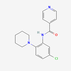 molecular formula C17H18ClN3O B8355295 N-[5-chloro-2-(1-piperidinyl)phenyl]isonicotinamide 