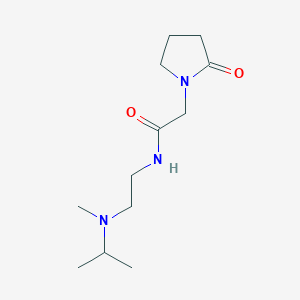 molecular formula C12H23N3O2 B8355325 N-{2-[Methyl(propan-2-yl)amino]ethyl}-2-(2-oxopyrrolidin-1-yl)acetamide CAS No. 70717-53-2