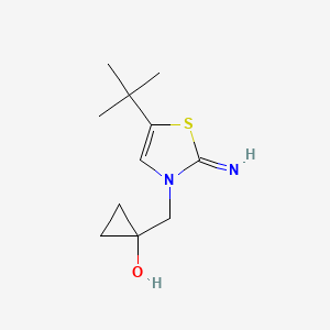molecular formula C11H18N2OS B8355345 1-((5-tert-butyl-2-iminothiazol-3(2H)-yl)methyl)cyclopropanol 