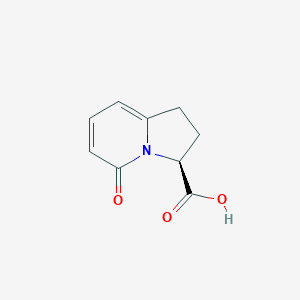 molecular formula C9H9NO3 B8355420 (3S)-5-Oxo-1,2,3,5-tetrahydroindolizine-3-carboxylic acid 