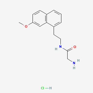 Acetamide, 2-amino-N-(2-(7-methoxy-1-naphthalenyl)ethyl)-, monohydrochloride