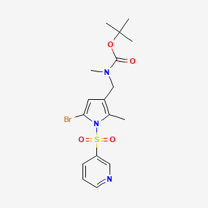 tert-butyl {1-[5-bromo-2-methyl-1-(pyridin-3-ylsulfonyl)-1H-pyrrol-3-yl]methyl}methylcarbamate