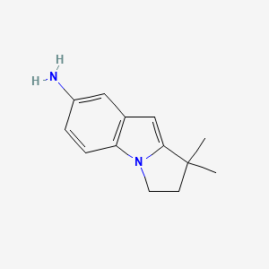 molecular formula C13H16N2 B8355455 1,1-Dimethyl-2,3-dihydro-1H-pyrrolo[1,2-a]indol-7-amine 