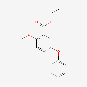 molecular formula C16H16O4 B8355464 Ethyl 2-methoxy-5-phenoxybenzoate CAS No. 187396-77-6