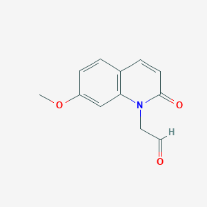molecular formula C12H11NO3 B8355472 (7-methoxy-2-oxoquinolin-1(2H)-yl)acetaldehyde 