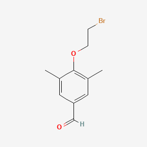 molecular formula C11H13BrO2 B8355540 4-(2-Bromoethoxy)-3,5-dimethylbenzaldehyde 