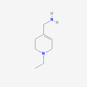 molecular formula C8H16N2 B8355593 4-Aminomethyl-1-ethyl-1,2,3,6-tetrahydropyridine 