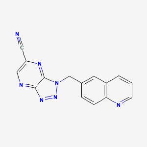 1-(quinolin-6-ylmethyl)-1H-[1,2,3]triazolo[4,5-b]pyrazine-6-carbonitrile