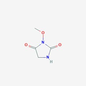 molecular formula C4H6N2O3 B8355631 3-Methoxy-2,4-dioxoimidazolidine 