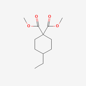 molecular formula C12H20O4 B8355646 4-Ethyl-cyclohexane-1,1-dicarboxylic acid dimethyl ester 