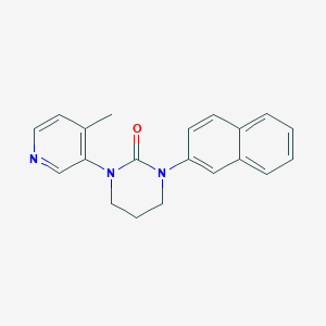 molecular formula C20H19N3O B8355662 1-(4-Methyl-pyridin-3-yl)-3-naphthalen-2-yl-tetrahydro-pyrimidin-2-one 