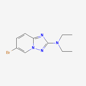 molecular formula C10H13BrN4 B8355688 (6-Bromo-[1,2,4]triazolo[1,5-a]pyridin-2-yl)-diethyl-amine 