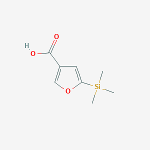 molecular formula C8H12O3Si B8355706 5-Trimethylsilyl-3-furancarboxylic acid 