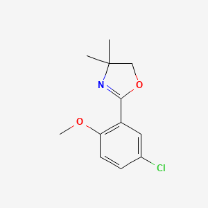 molecular formula C12H14ClNO2 B8355715 2-(5-Chloro-2-methoxyphenyl)-4,4-dimethyl-4,5-dihydrooxazole 