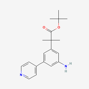 tert-Butyl 2-(3-amino-5-(pyridin-4-yl)phenyl)-2-methylpropanoate