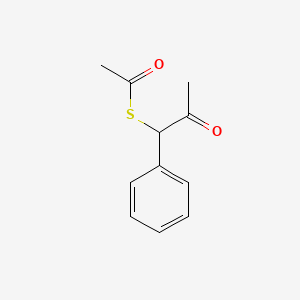 molecular formula C11H12O2S B8355724 S-(2-oxo-1-phenylpropyl) ethanethioate CAS No. 133115-84-1