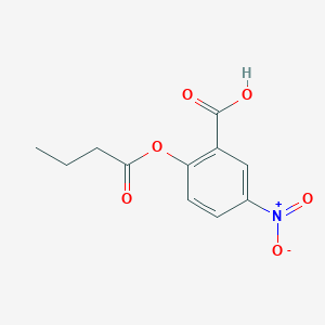 molecular formula C11H11NO6 B8355732 2-Butanoyloxy-5-nitro-benzoic acid 