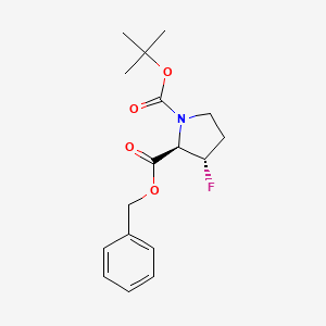 molecular formula C17H22FNO4 B8355744 1-(tert-Butoxycarbonyl)-3beta-fluoro-L-proline benzyl ester CAS No. 330945-21-6