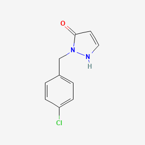 molecular formula C10H9ClN2O B8355751 1-(4-Chloro-benzyl)-pyrazol-5-one 